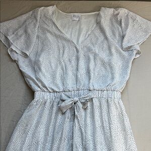 Sienna Sky chiffon polka dot maxi formal dress